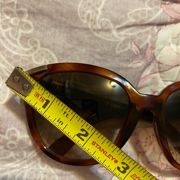 Chloe wide rectangle brown sunglasses! - Picture 11 of 12